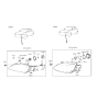 Diagram for 1998 Hyundai Elantra Headlight - 92101-29050