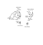 Diagram for 1998 Hyundai Elantra Wheelhouse - 86822-29500