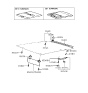 Diagram for 1995 Hyundai Elantra Sun Visor - 85201-29880-SD