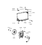 Diagram for 1995 Hyundai Elantra Radiator - 25310-29750