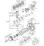 Diagram for 1996 Hyundai Elantra Crankshaft Pulley - 23124-23010