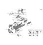 Diagram for Hyundai Kona N Cup Holder - 84670-I3AC0-4X