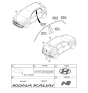 Diagram for Hyundai Veloster N Emblem - 86311-K9100