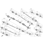 Diagram for Hyundai Genesis G80 Axle Shaft - 49560-T1600