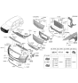 Diagram for Hyundai Genesis GV80 Parking Assist Distance Sensor - 99350-L1000-FT7