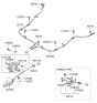 Diagram for Hyundai Parking Brake Cable - 59750-0W600