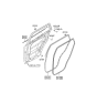 Diagram for 2008 Hyundai Santa Fe Door Seal - 83220-2B000