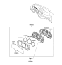 Diagram for 2011 Hyundai Santa Fe Speedometer - 94011-0W131