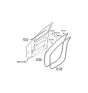 Diagram for Hyundai Santa Fe Weather Strip - 82210-2B000