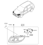 Diagram for 2012 Hyundai Santa Fe Headlight - 92101-0W500