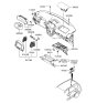 Diagram for 2009 Hyundai Santa Fe Steering Column Cover - 84850-2B150-HZ