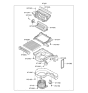 Diagram for 2011 Hyundai Santa Fe Cabin Air Filter - 97133-1U000