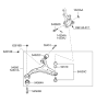 Diagram for Hyundai Control Arm Bushing - 54584-2B000