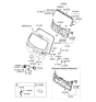 Diagram for Hyundai Santa Fe Tailgate Lock Actuator Motor - 81230-0W000