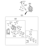 Diagram for 2011 Hyundai Santa Fe Brake Pad Set - 58101-0WA10