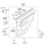 Diagram for 2009 Hyundai Santa Fe Power Window Switch - 93580-2B500-BS