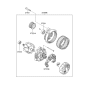 Diagram for Hyundai Santa Fe Alternator Bearing - 37342-2G100