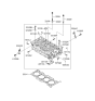 Diagram for 2011 Hyundai Santa Fe Cylinder Head - 22100-2G120