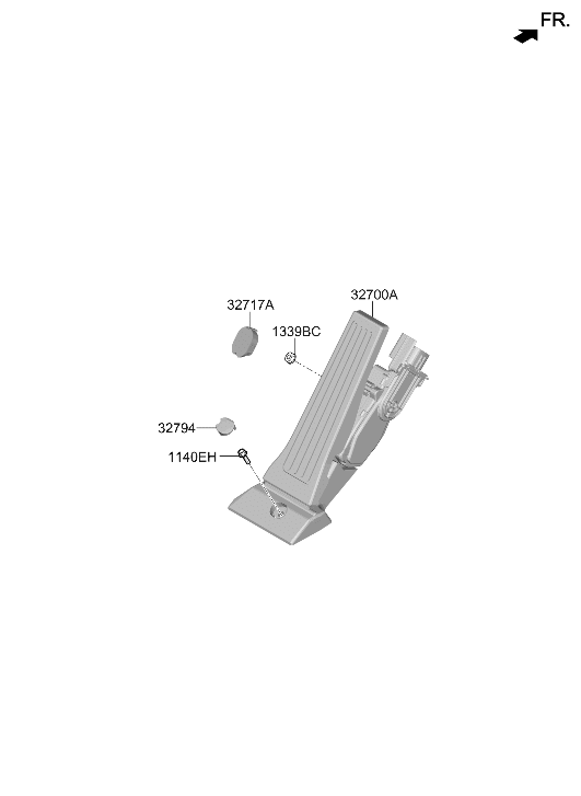 32700-N9100 Hyundai Accelerator Pedal Assembly