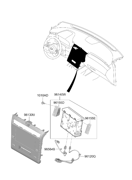 Hyundai 96160-K5120 AUDIO ASSY 96160-K5120 Hyundai AUDIO ASSY