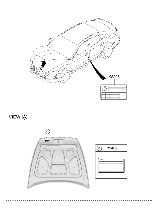 Hyundai 32450-2SDP0 Emission Label 32450-2SDP0 Hyundai Emission Label