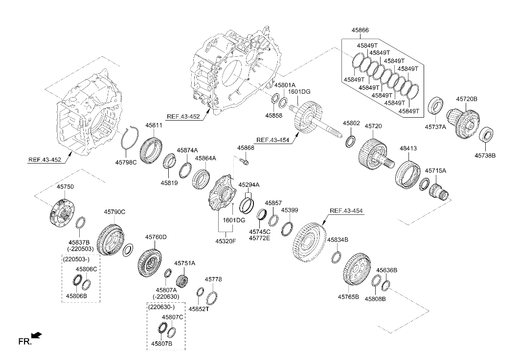 Hyundai 45720-4G611 Gear Kit-Ata Transfer Driven 45720-4G611 Hyundai Gear Kit-Ata Transfer Driven