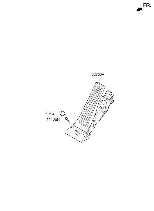 Hyundai 32700-L1300 Accelerator Pedal Assembly 32700-L1300 Hyundai Accelerator Pedal Assembly