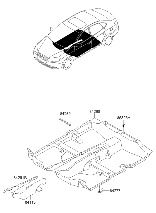 Hyundai 84270-3K000-9K Car Mat Hook 84270-3K000-9K Hyundai Car Mat Hook