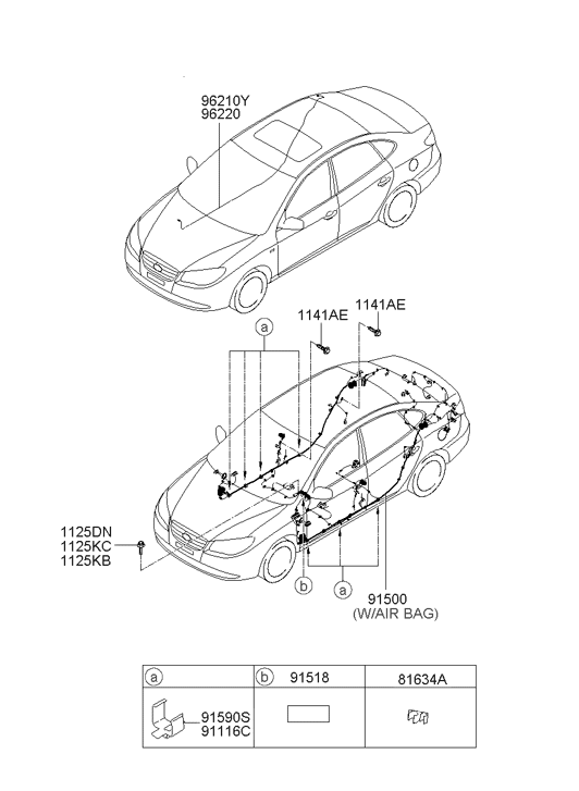 Hyundai 91505-2H511 Wiring Assembly Floor 91505-2H511 Hyundai Wiring Assembly Floor