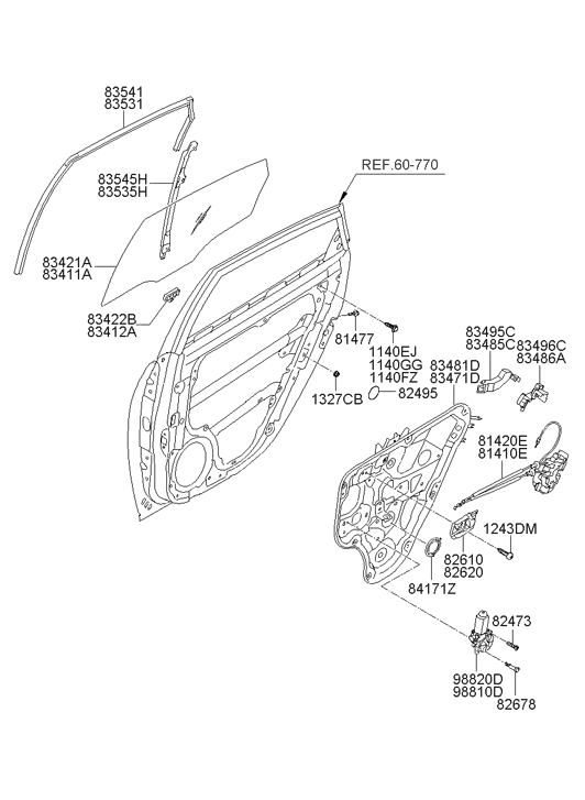 Hyundai 82495-2H010 Pad-Door Frame Inner Cover 82495-2H010 Hyundai Pad-Door Frame Inner Cover