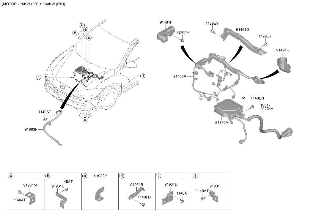 91958-KL210 Hyundai Junction Box Assembly High Voltage