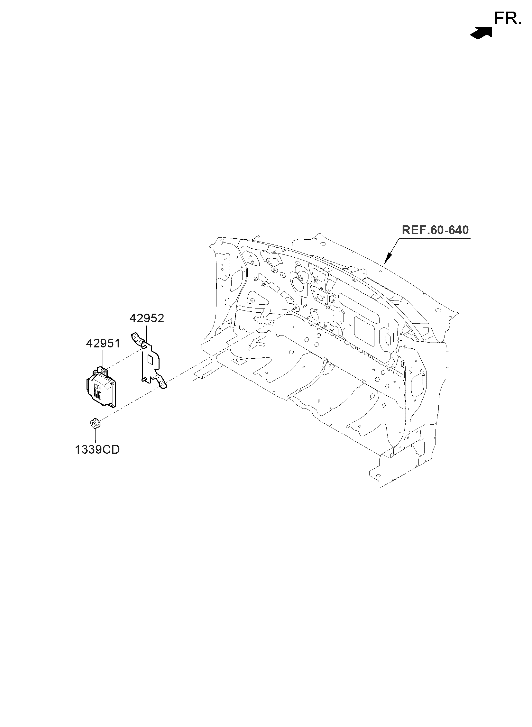 Hyundai 42952-18250 BRACKET-SBW CONTROL UNIT 42952-18250 Hyundai BRACKET-SBW CONTROL UNIT