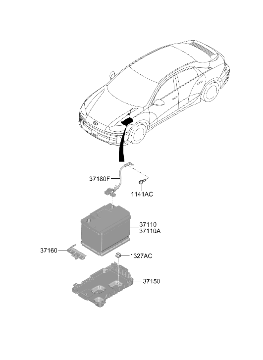 37110-GO650 Hyundai BATTERY ASSY