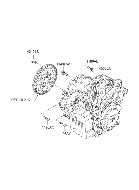 00268-3A500 Hyundai Remanufactured Automatic Transmission Assembly