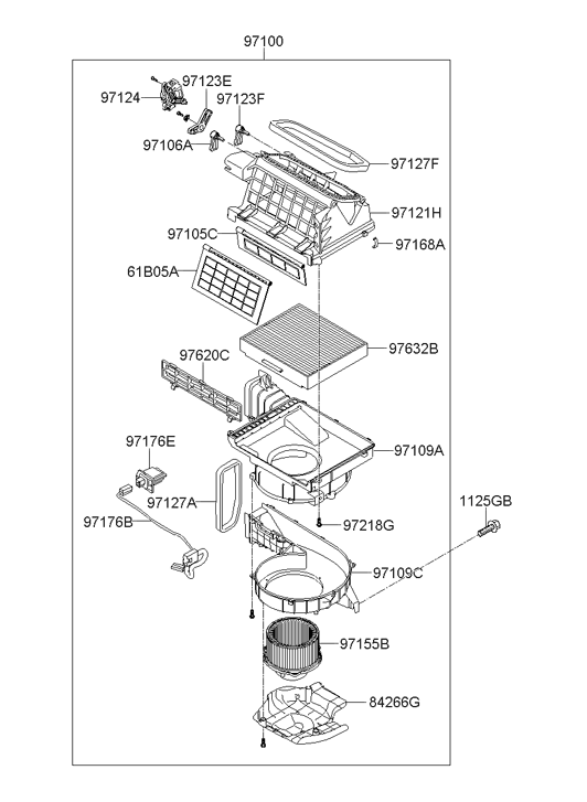 97143-4D000 Hyundai Arm-Air Inlet Door