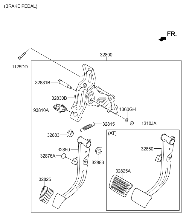 32830-2S005 Hyundai Member-Pedal Support