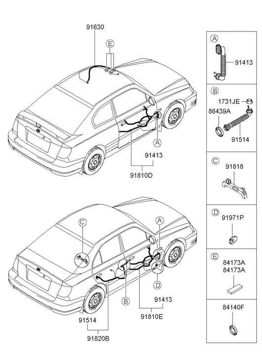 91971-1C800 Hyundai Plug-Floor
