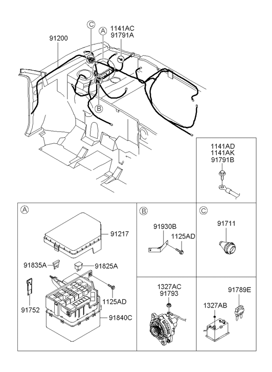 91952-25100 Hyundai Connector Bracket
