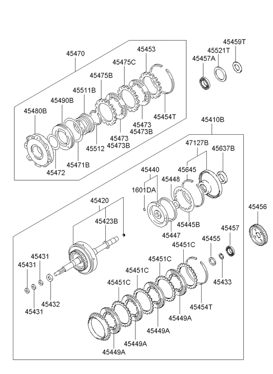 Hyundai 45480-22750 RETAINER Assembly-FR CLU 45480-22750 Hyundai RETAINER Assembly-FR CLU