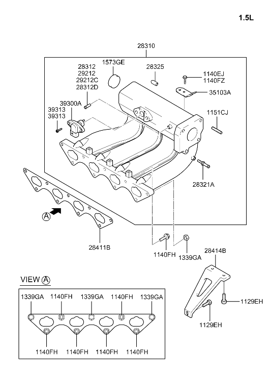 Hyundai 35103-22600 Bracket Kit-Accelerator Cable 35103-22600 Hyundai Bracket Kit-Accelerator Cable