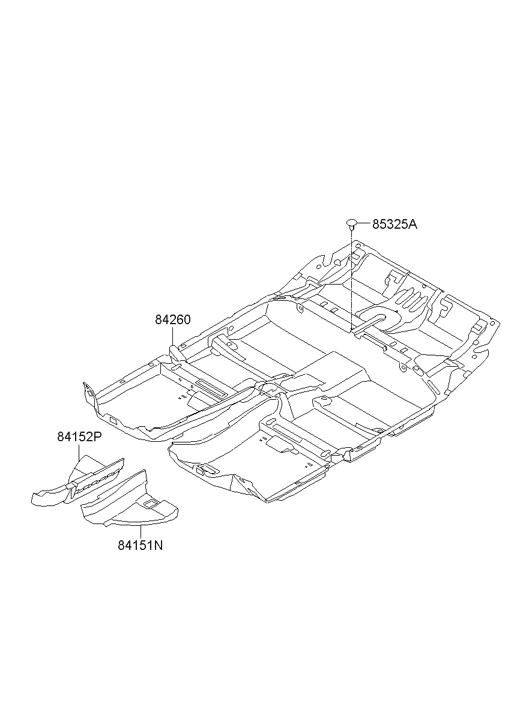 84260-A5205-RY Hyundai Carpet Assembly Floor