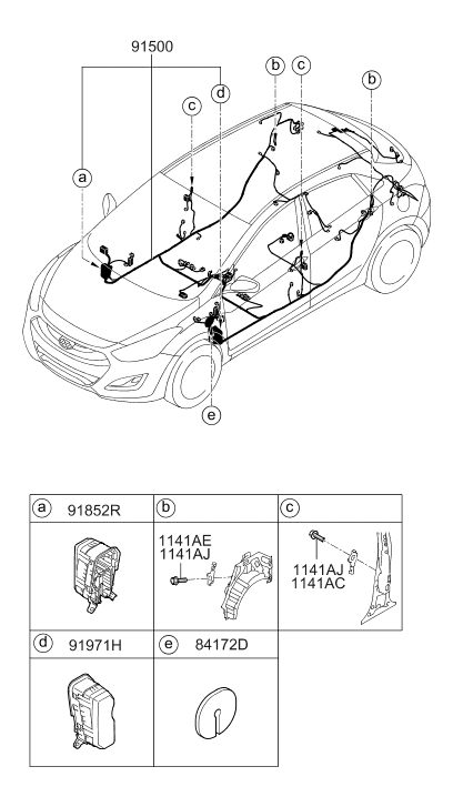 Hyundai 91530-A5374 Wiring Assembly Floor 91530-A5374 Hyundai Wiring Assembly Floor