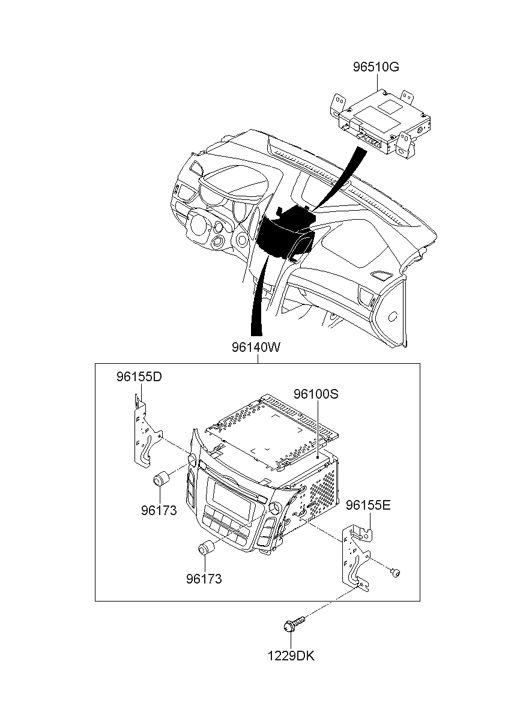 96170-A5910-GU Hyundai Audio Assembly