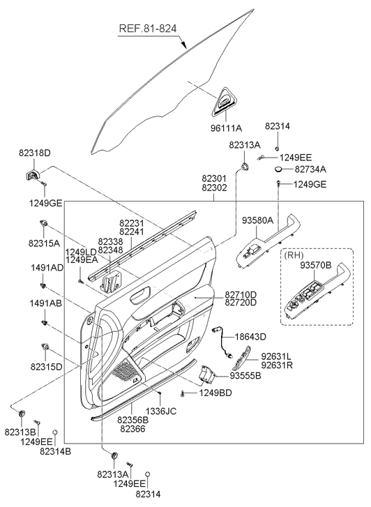 Hyundai 82313-37000-QS Screw Grommet 82313-37000-QS Hyundai Screw Grommet