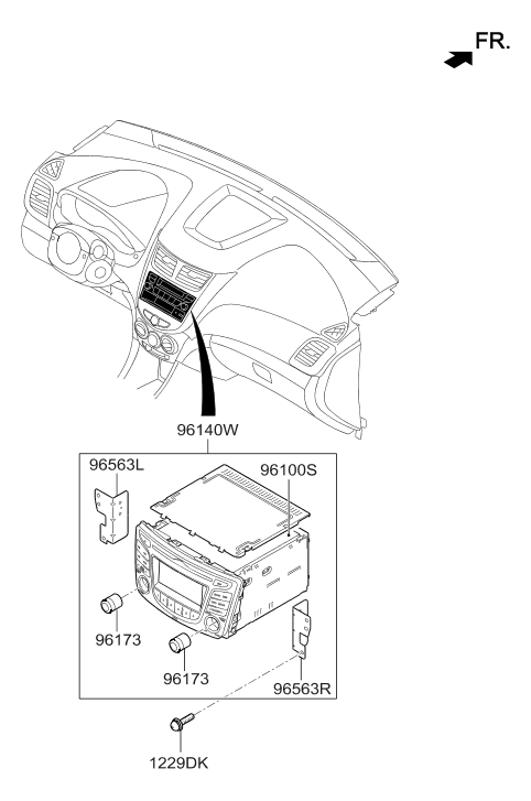 Hyundai 96164-1R101 Deck Assembly Audio 96164-1R101 Hyundai Deck Assembly Audio