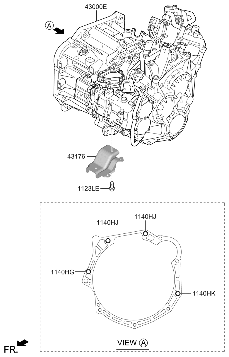 Hyundai 43000-2D160 Transmission Assembly-DCT 43000-2D160 Hyundai Transmission Assembly-DCT
