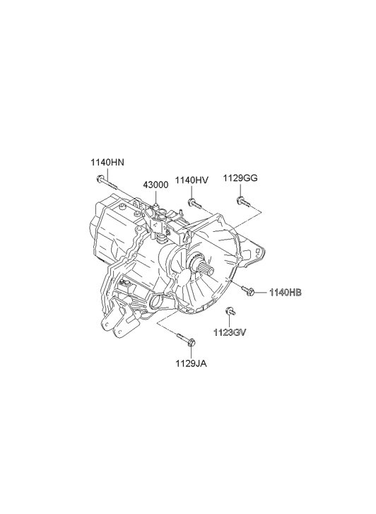43000-28542 Hyundai Manual Transmission Assembly