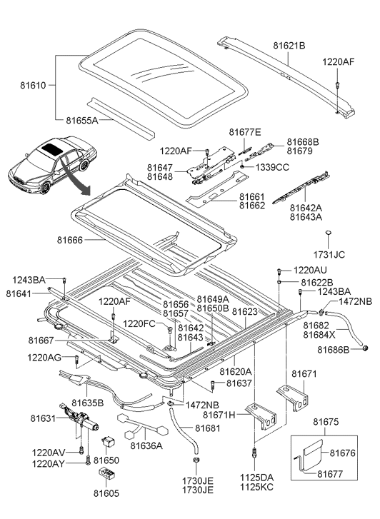 Hyundai 81636-2D000 Harness Assembly Sunroof 81636-2D000 Hyundai Harness Assembly Sunroof