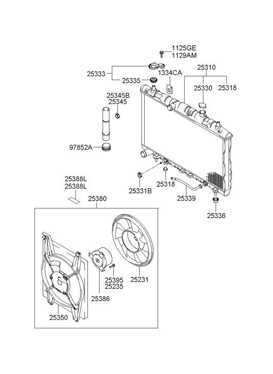 Hyundai 25345-2D100 Hose Clamp 25345-2D100 Hyundai Hose Clamp