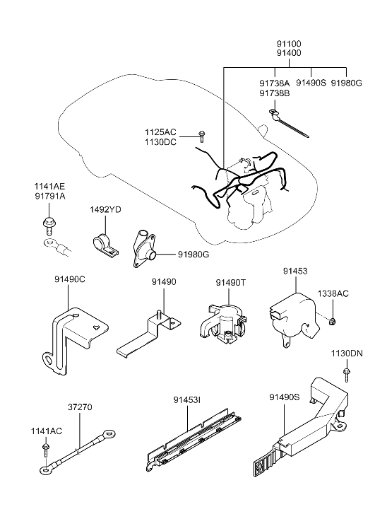 Hyundai 91480-2D030 Grommet Assembly-Dash 91480-2D030 Hyundai Grommet Assembly-Dash